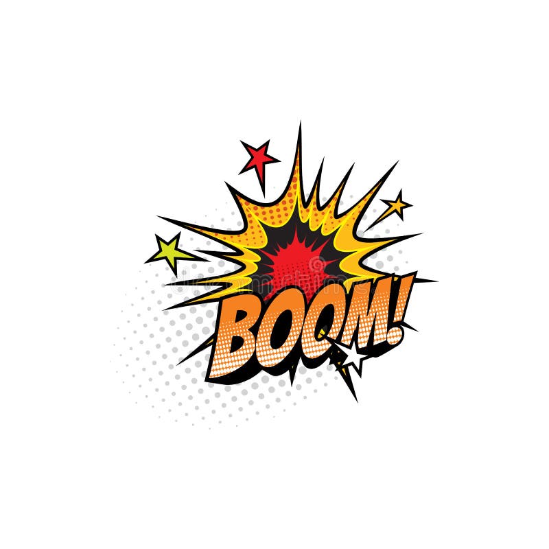 Boom Explosion, Comic Book Sound Cloud Blast Stock Vector - Illustration of  burst, dialog: 168147831