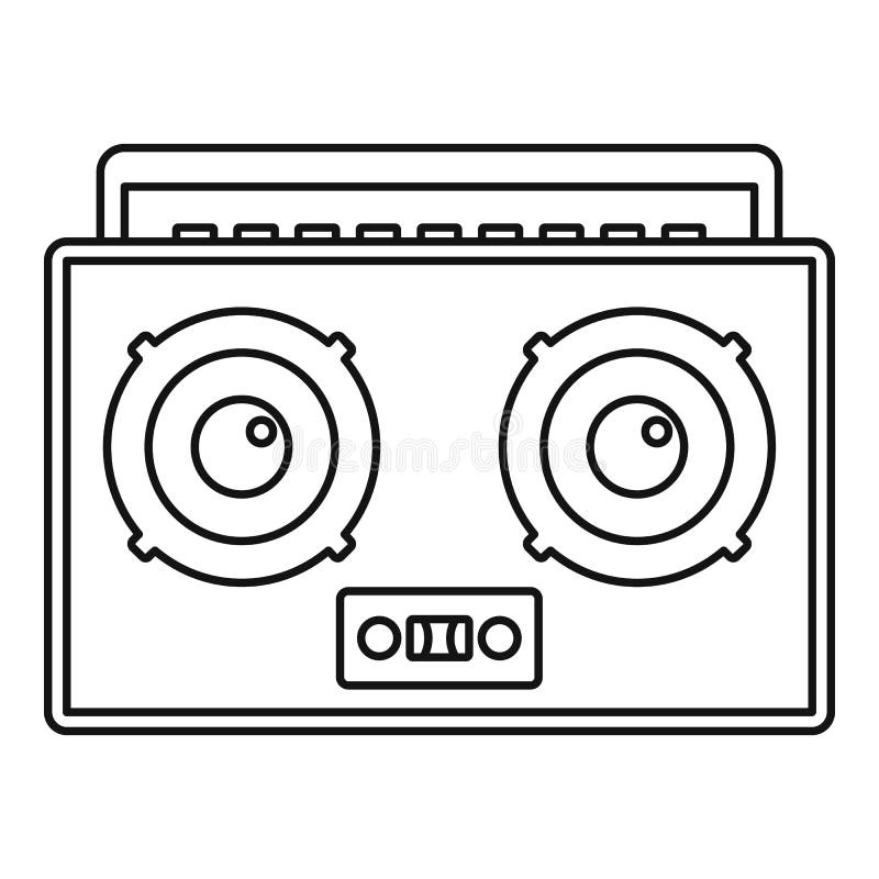 Boombox Icon, Outline Style Stock Illustration Illustration of party