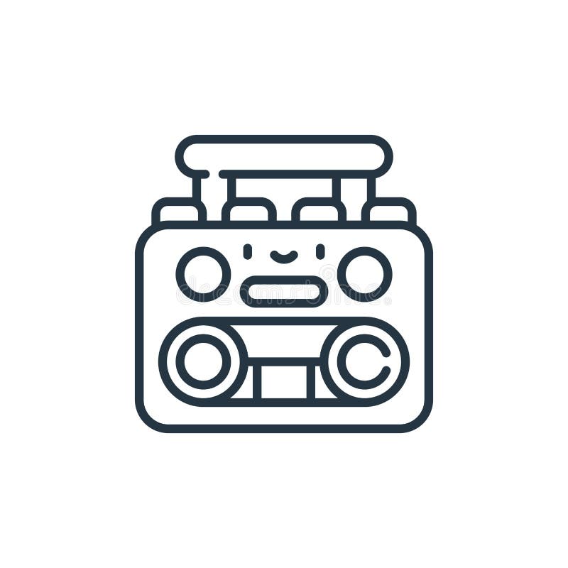 Boombox Vector Icon. Boombox Editable Stroke. Boombox Linear Symbol for
