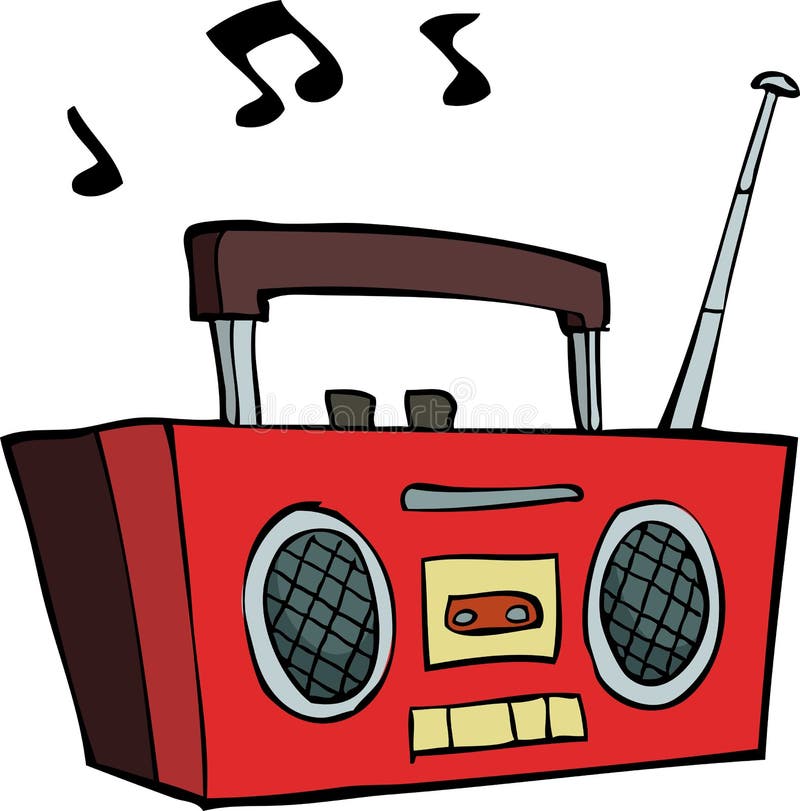 Boombox stock vector. Illustration of isolated, button - 42653297