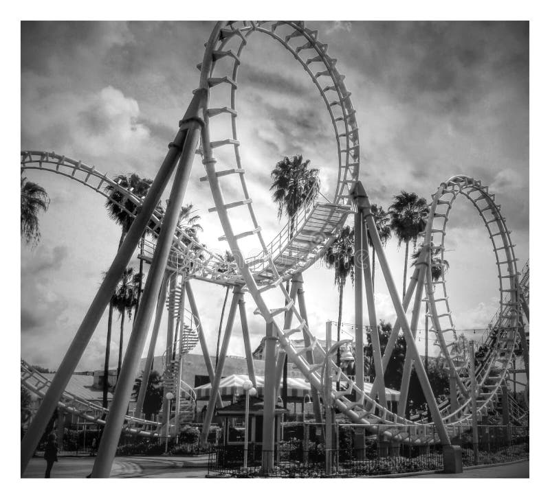 Boomerang roller coaster at Knott`s Berry Farm in California