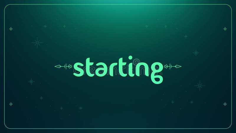 Green tarot starting soon stream overlay vector illustration