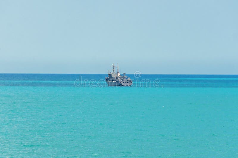 Boot Oder Schiff Die Auf Blauem Wasser Schwarzen Meers Cargoboat