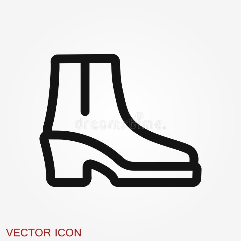 Vector Cartoon Army Boots. High Military Shoes Stock Illustration