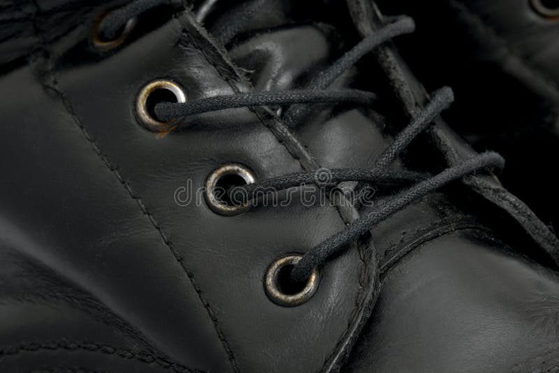 Drak leather boots close up