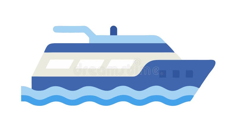 Bootsfahrt Wassertransport Vektor Symbol Vektordesign Generative AI stock abbildung