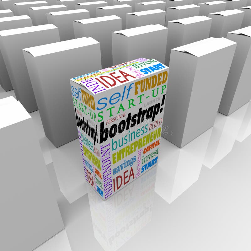 Bootstrap New Product Package Many Boxes Unique Self Funded Business royalty free illustration Bootstrap New Product Package Many Boxes Unique Self Funded Business royalty free illustration