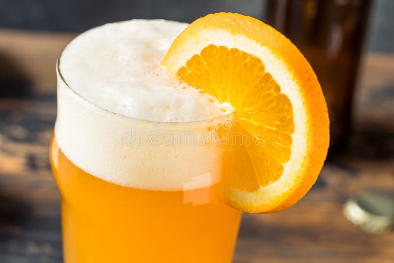 Boozy Belgian Orange Wheat Beer Stock Photo Image of wheat, cold
