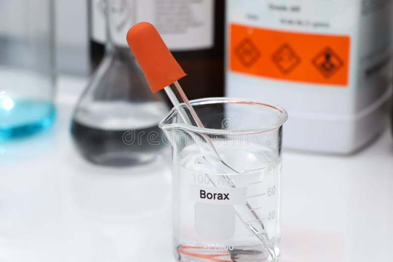 Borax in Glass, Chemical in the Laboratory Stock Photo Image of chemistry, white 253595772