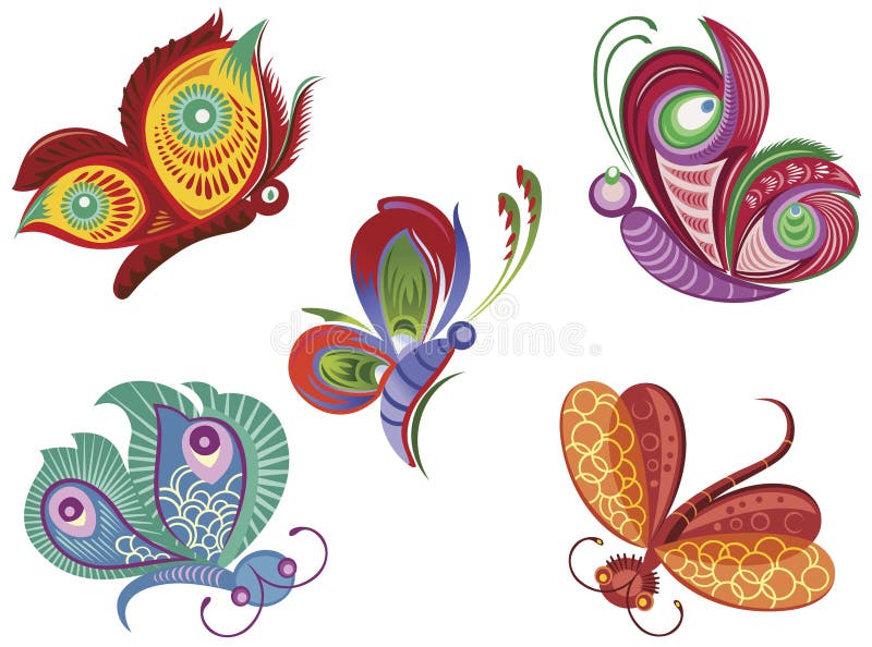 Borboleta da cor ilustração stock Borboleta da cor ilustração stock