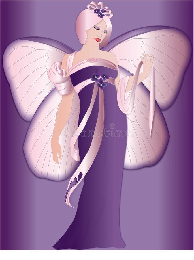 Borboleta, fairy, roxo, fevereiro ilustração royalty free Borboleta, fairy, roxo, fevereiro ilustração royalty free