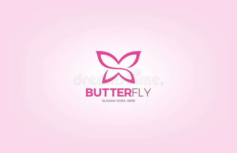 Borboleta simples Logo Design Template ilustração royalty free Borboleta simples Logo Design Template ilustração royalty free