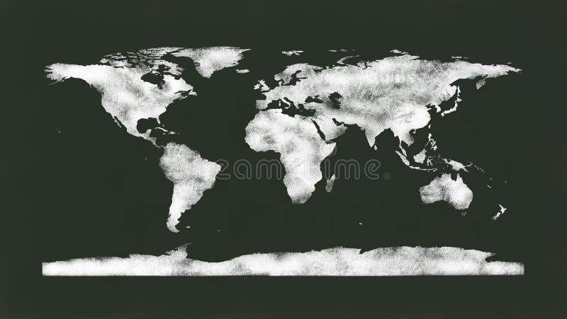 Bord - De Kaart Van De Wereld Van Het Krijt Foto - Image of amerika, mexico: 25778896