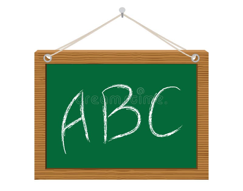 Bord met ABC vector illustratie Bord met ABC vector illustratie