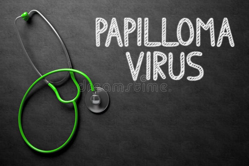 Bord met Papilloma-Virusconcept 3D Illustratie stock foto's Bord met Papilloma-Virusconcept 3D Illustratie stock foto's