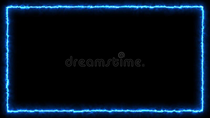 Borda da webcam com um quadro de portal azul com canal alfa de transparência para uma chamada de vídeo temática ou fluxo