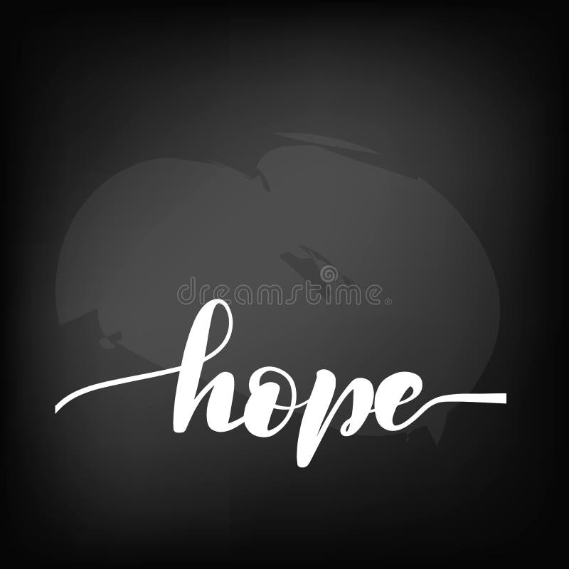 Bordbord het van letters voorzien hoop handwritten stock illustratie Bordbord het van letters voorzien hoop handwritten stock illustratie