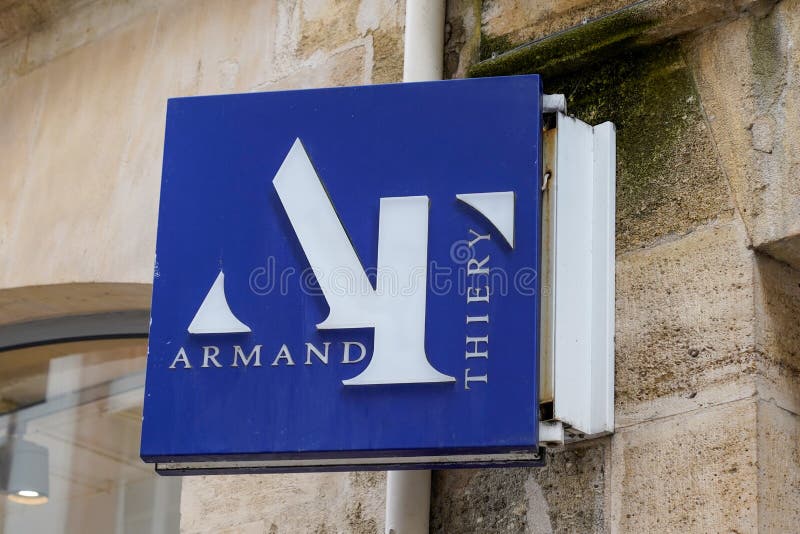 Armand Thierry Text And Logo Sign Front Of Store Boutique Clothing Men ...