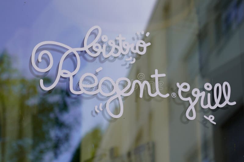 Bistro Regent Text and Sign Logo of Franchise Brand French Chain of ...