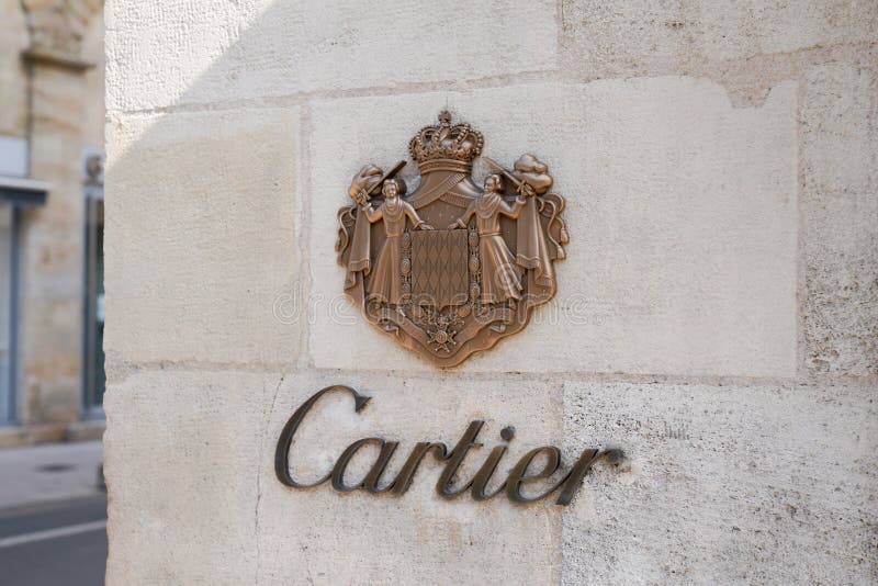 Cartier Logo Brand and Store Sign Front of Entrance Luxury Retail ...
