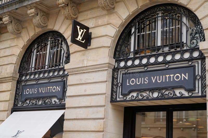 Louis Vuitton Logo and Letters Sign of Store Luxury Brand Fashion Shop ...