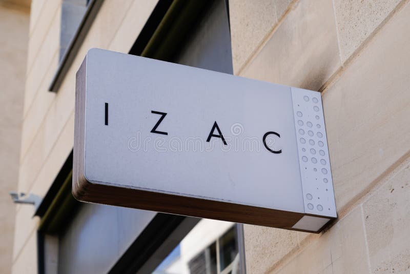 Izac Sign Logo Brand Store Men Fashion Shop Editorial Photography ...