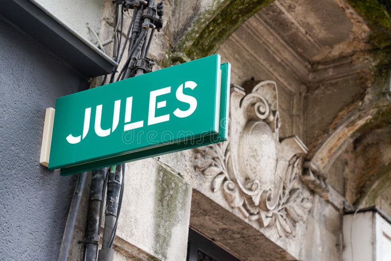 Jules Logo Sign and Brand Text of Store Front Facade Building Shop of ...