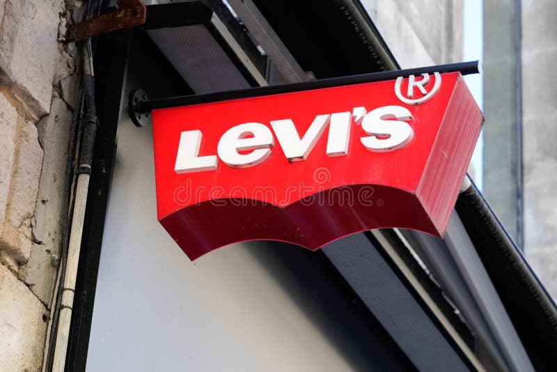 Levi`s Jeans Logo and Red Sign Text of Fashion Clothing Levis Store  Editorial Image - Image of fashion, store: 201383935
