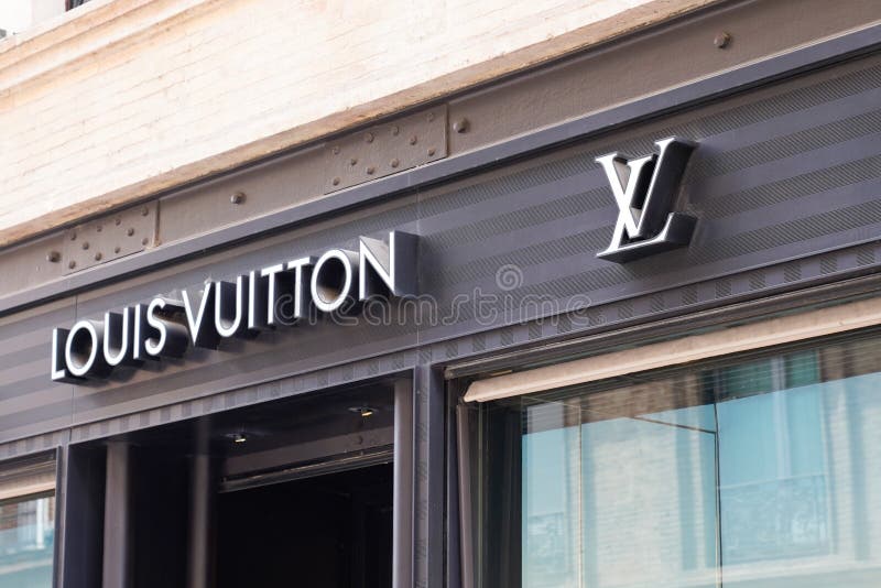 Louis Vuitton Logo Brand Store and Sign Violet Facade Text Shop Luxury  Handbags and Luggages Editorial Stock Image - Image of city, expensive:  250306339