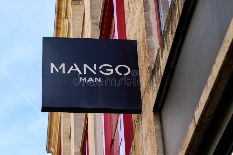 Mango Man Clothing Text Brand and Logo Sign of Store Shop Front Sign in