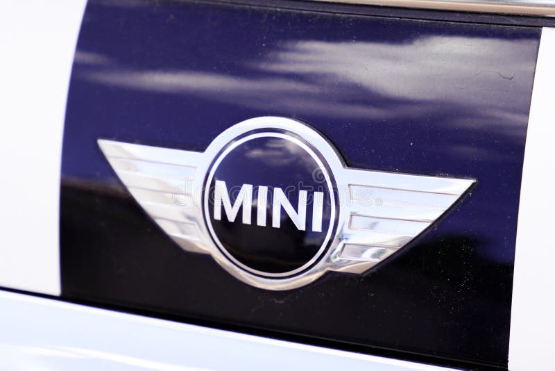 Mini Cooper Car Logo Sign Wings On Rear Hatchback Model