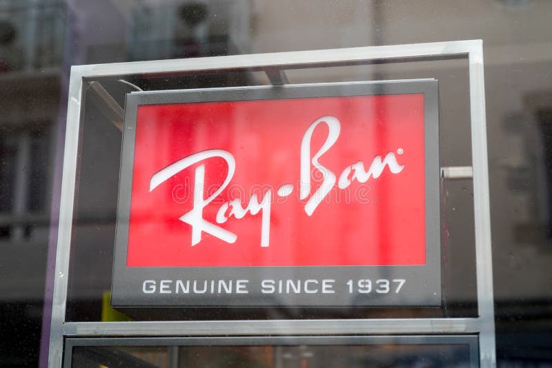 Ray-ban Sign Logo and Text Brand Front of Facade Store Fashion Clothes ...