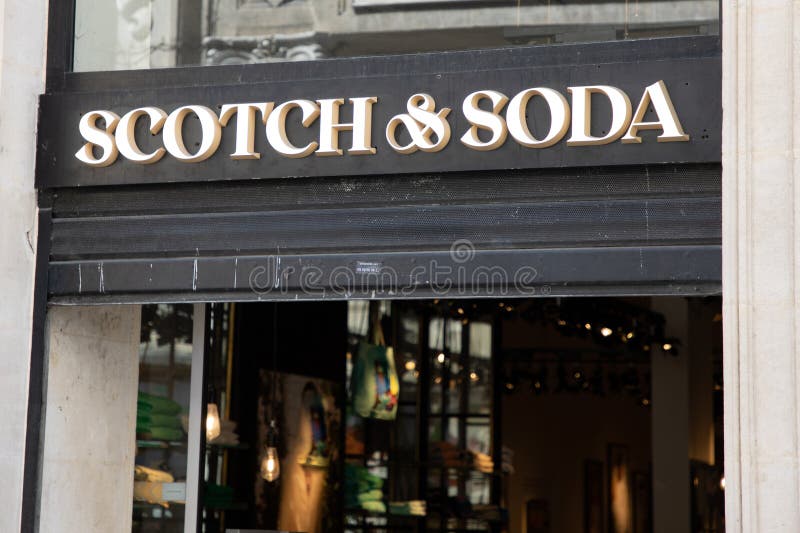 Scotch & Soda Logo and Sign Front of Store Brand Chain Entrance Facade ...