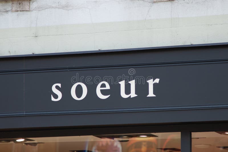 Soeur Logo Brand and Text Sister Chain on Shop Facade Wall Sign in the ...