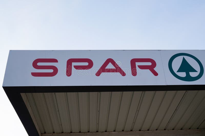 Bordeaux ,  Aquitaine / France - 12 28 2019 : Spar supermarket logo sign shop Dutch multinational group food retail store