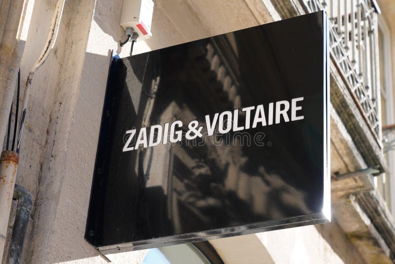 Zadig & Voltaire Paris Logo and Text Sign on Boutique Facade Fashion ...