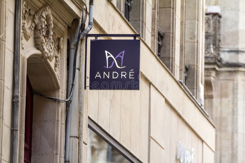 Chaussures Andre Shoes Logo in Front of Their Store for Bordeaux Part ...