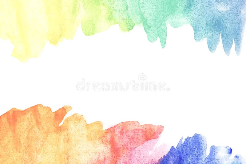 Border of Abstract Watercolor Art Hand Paint on White Background. Watercolor  Background Stock Illustration - Illustration of template, rough: 144523239
