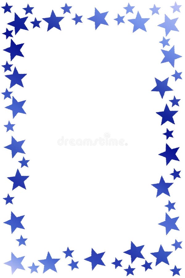 Heaven stars vertical frame border