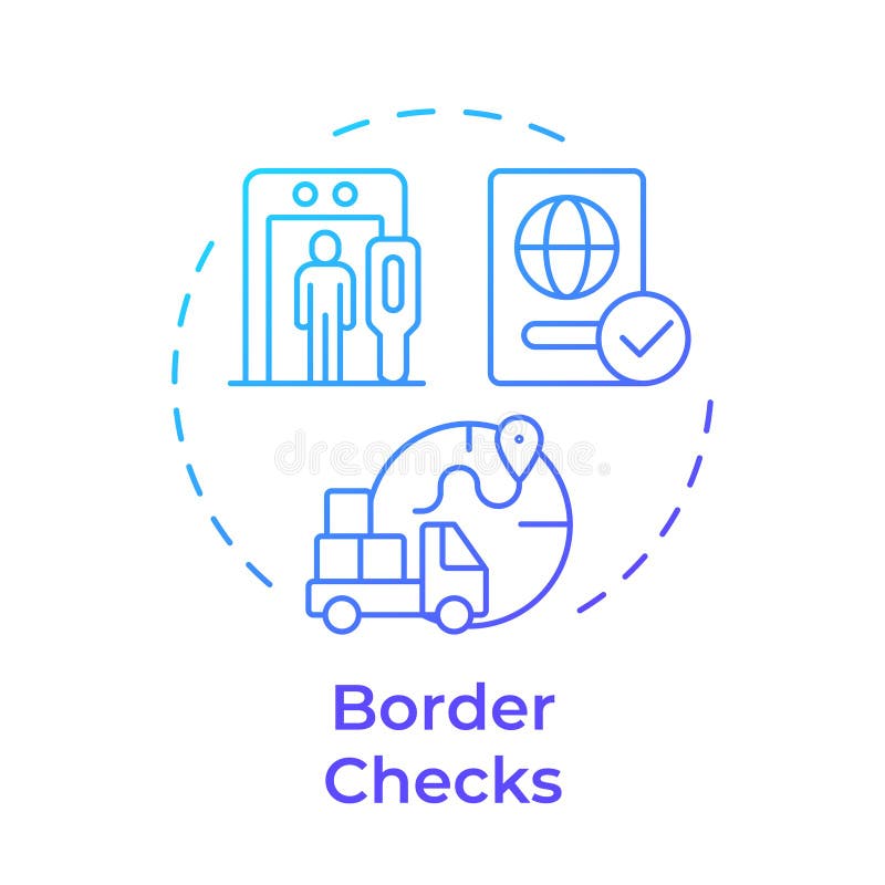 Border checks blue gradient concept icon vector illustration