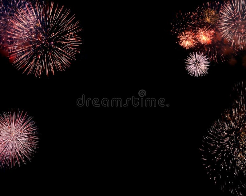 Border of fireworks stock image Border of fireworks stock image