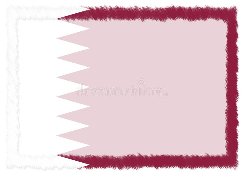 Border Made with Qatar National Flag Stock Illustration Illustration