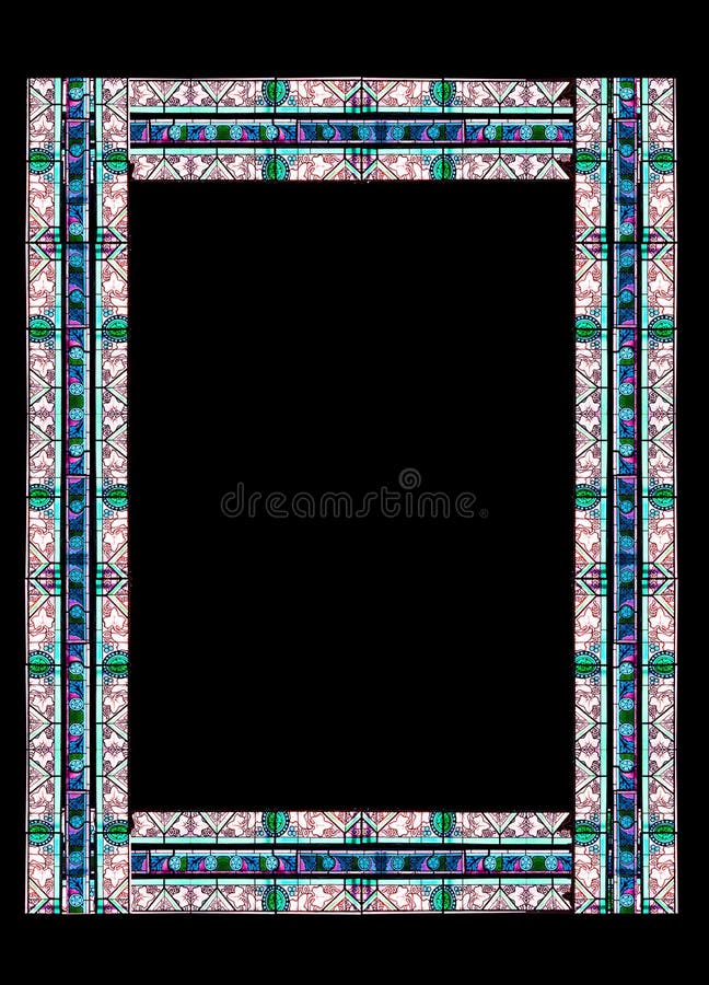 Border Made of Stained Glass Stock Image Image of curved, floral