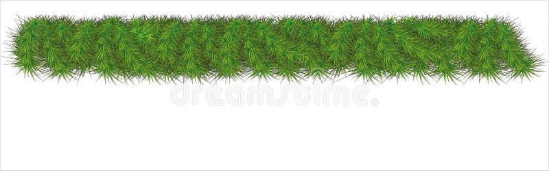 Border of New Year branch of pine