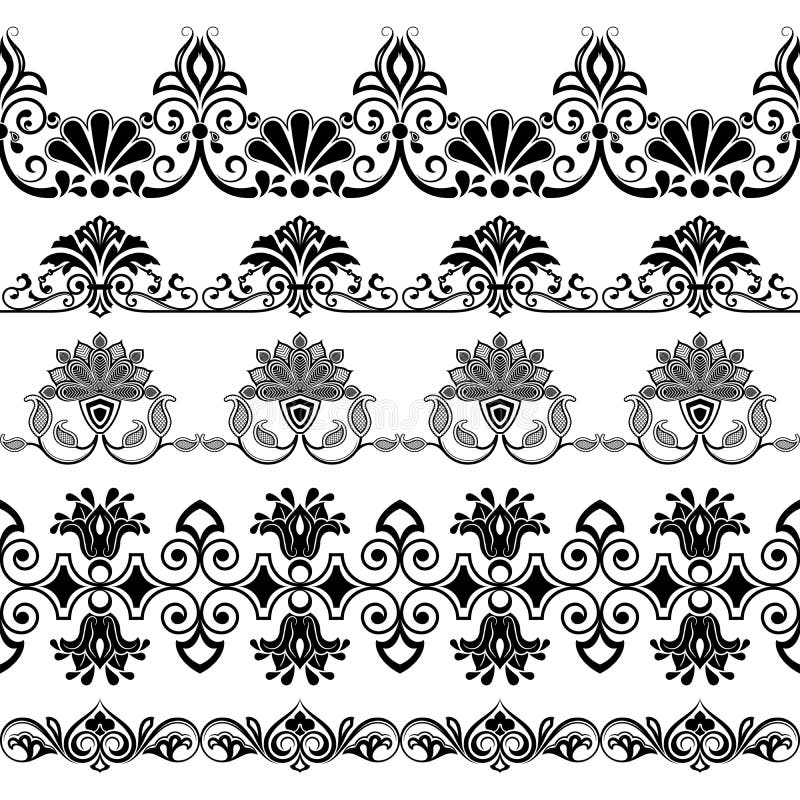 Border ornaments stock vector. Illustration of curly - 50307111