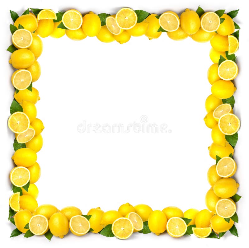 Juicy Yellow Slice of Lemon Fruit Pattern Background, Flat Lay with