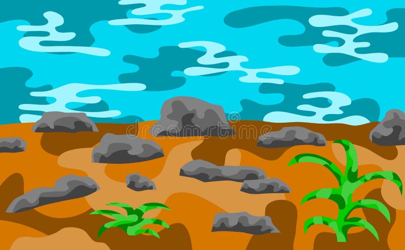 The Border Between Soil and Water stock illustration
