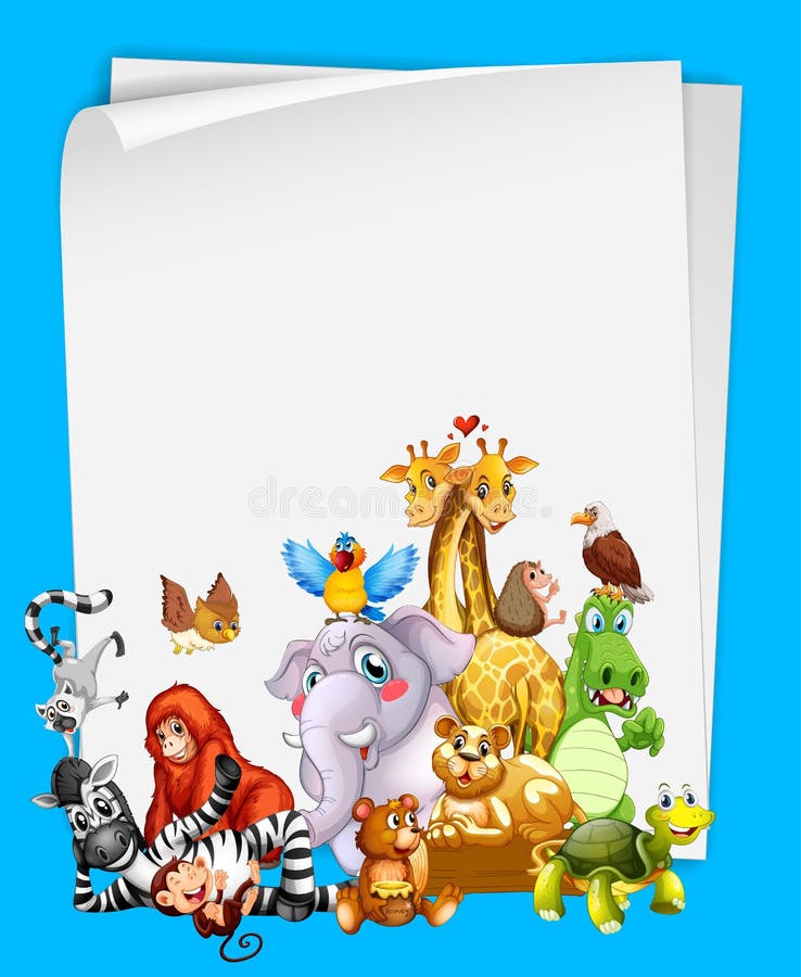 Border Template Design with Cute Animals Stock Vector - Illustration of animal, banner: 155989872 Border Template Design with Cute Animals Stock Vector - Illustration of animal, banner: 155989872