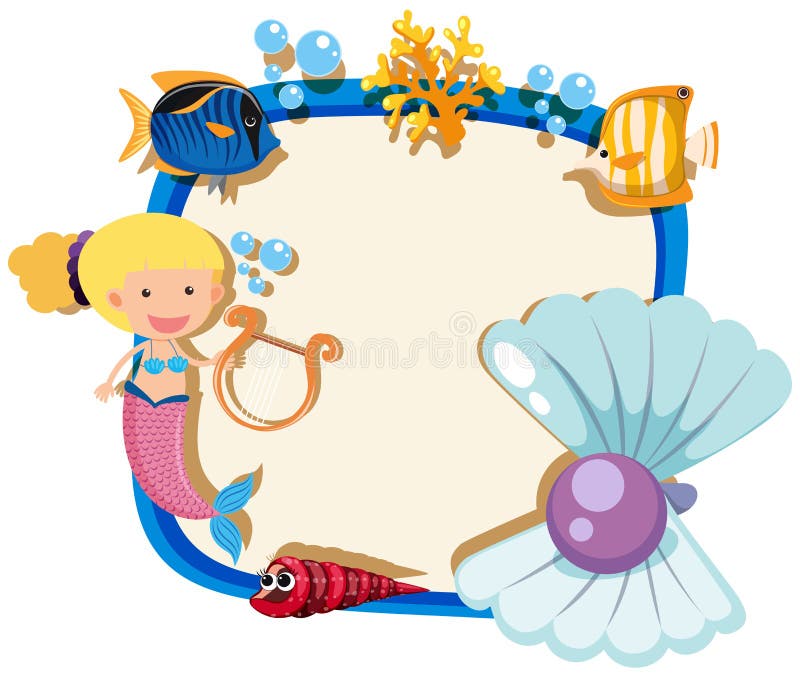 little mermaid clipart borders