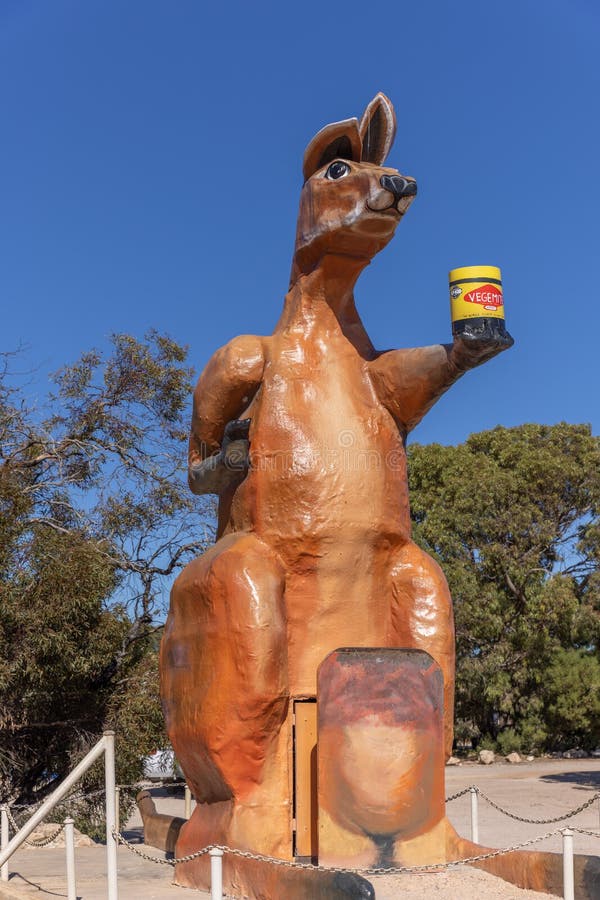 BORDER VILLAGE, AUSTRALIA MAY, 21, 2021 the Big Kangaroo at Border